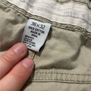 Men's Beige Cotton Pants